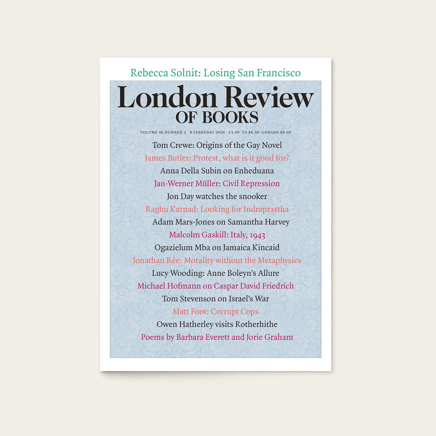 LRB Back Issues: 2024