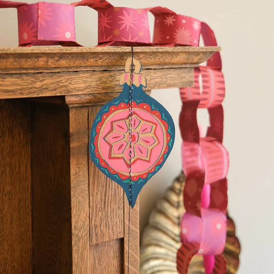 Baubles Sewn Christmas Garland