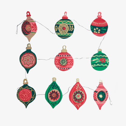 Baubles Sewn Christmas Garland